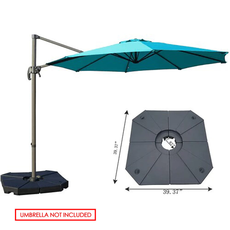 Kozyard Outdoor Large Umbrella Base/Stand Heavy Duty Universal Design for Weighted Commercial or Residential Patio & Deck Big Mobile Sun Shade