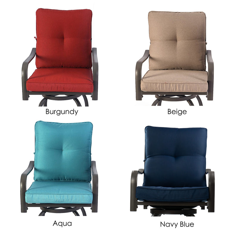 Kozyard Isabella High Swivel Bar Chair Cushion (4 Color Options)