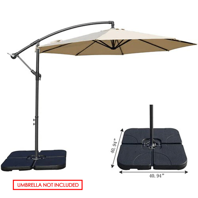 Kozyard Outdoor Large Umbrella Base/Stand Heavy Duty Universal Design for Weighted Commercial or Residential Patio & Deck Big Mobile Sun Shade