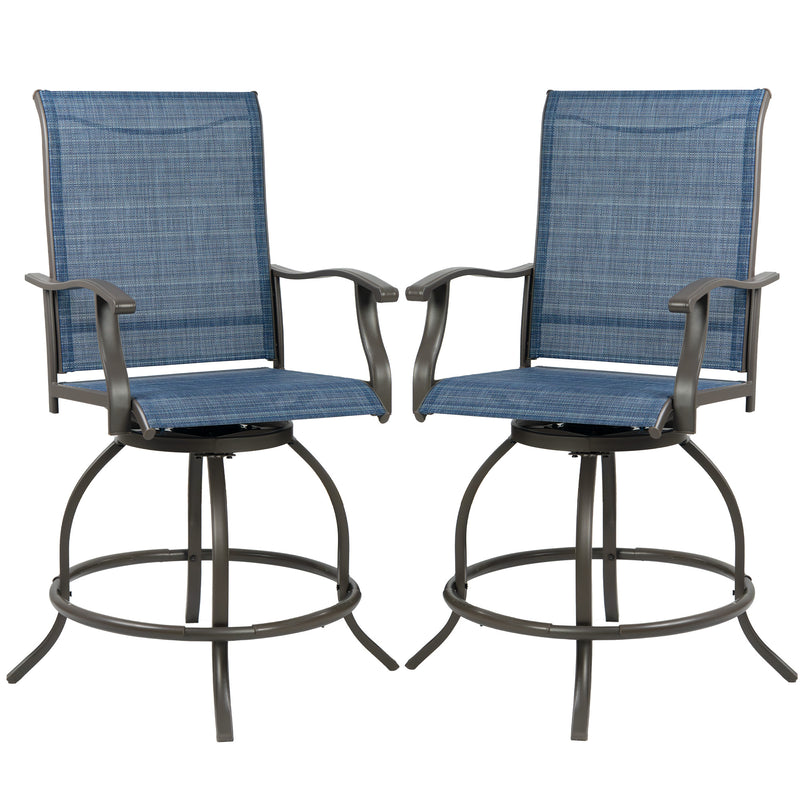 Kozyard Isabella High Swivel Bar Stools/Chair Set for Home Patio, Back Yard, Cafes, Bistro, Restaurants and Chic Bars (5 Options)