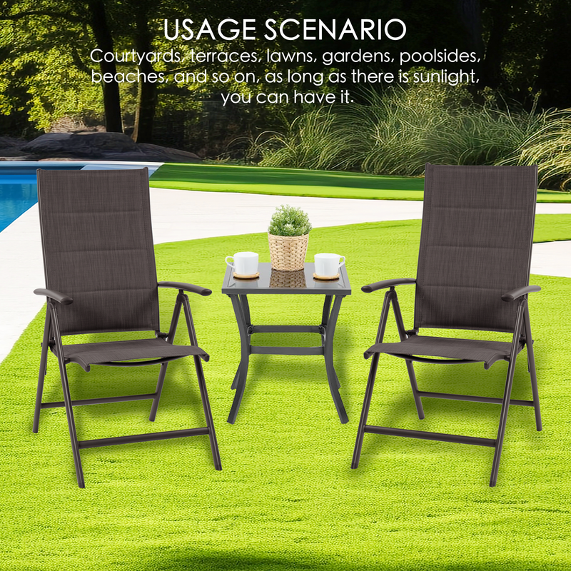 Kozyard Prakrit Folding Patio Dining Chair (Set of 2)