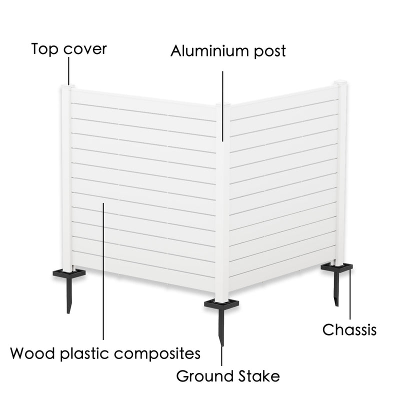 Kozyard 50"W x 47"H Outdoor Privacy Screens - Air Conditioner Fence Panels, Pool Equipment Enclosure, Trash Can Screens Fence Kit for Outside Backyard Patio