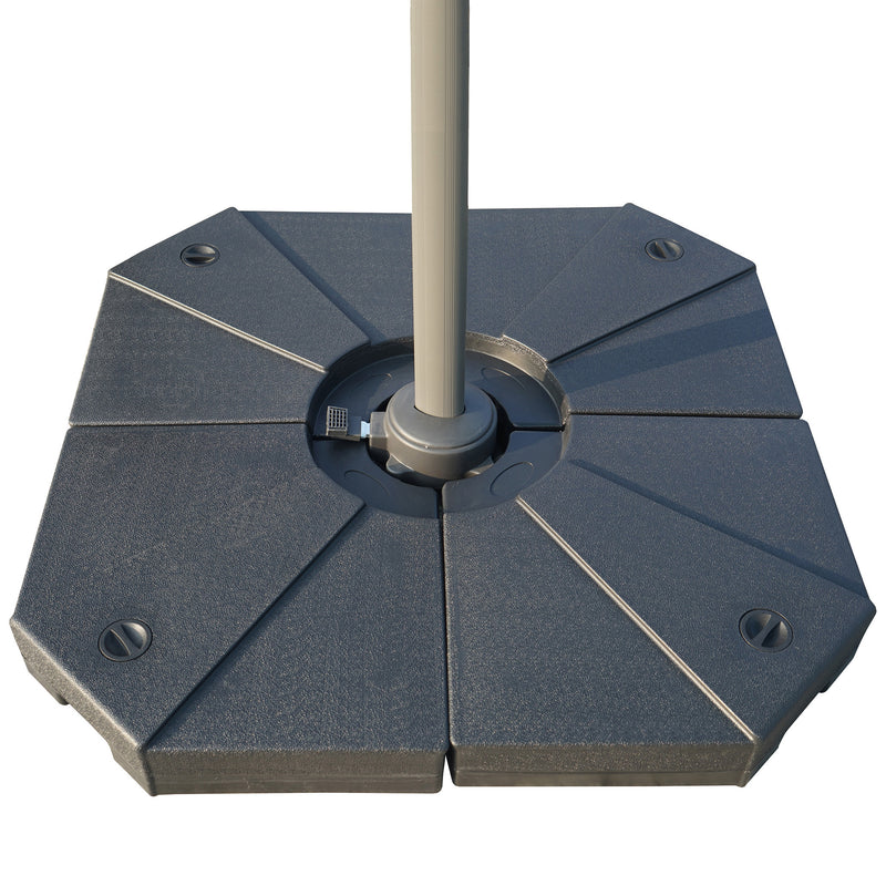 Kozyard Outdoor Large Umbrella Base/Stand Heavy Duty Universal Design for Weighted Commercial or Residential Patio & Deck Big Mobile Sun Shade