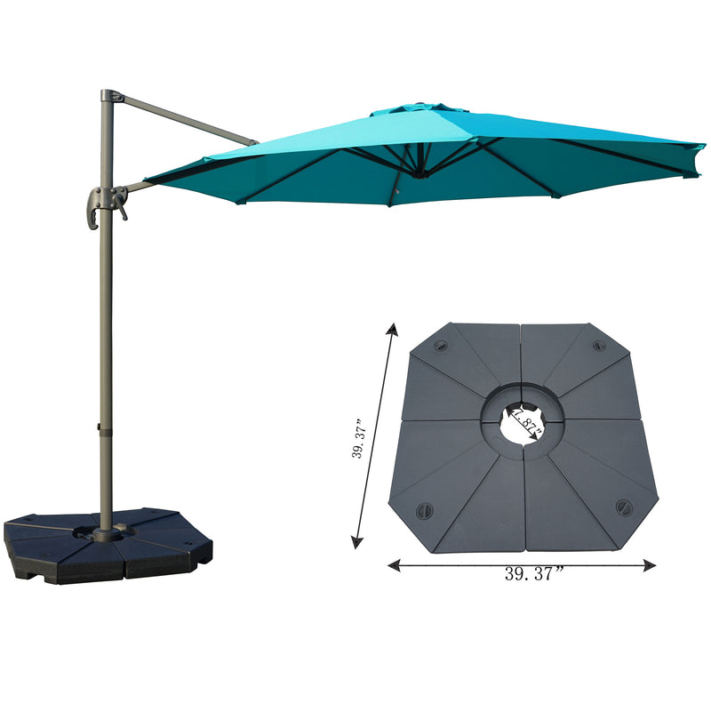 Kozyard Outdoor Large Umbrella Base/Stand Heavy Duty Universal Design for Weighted Commercial or Residential Patio & Deck Big Mobile Sun Shade