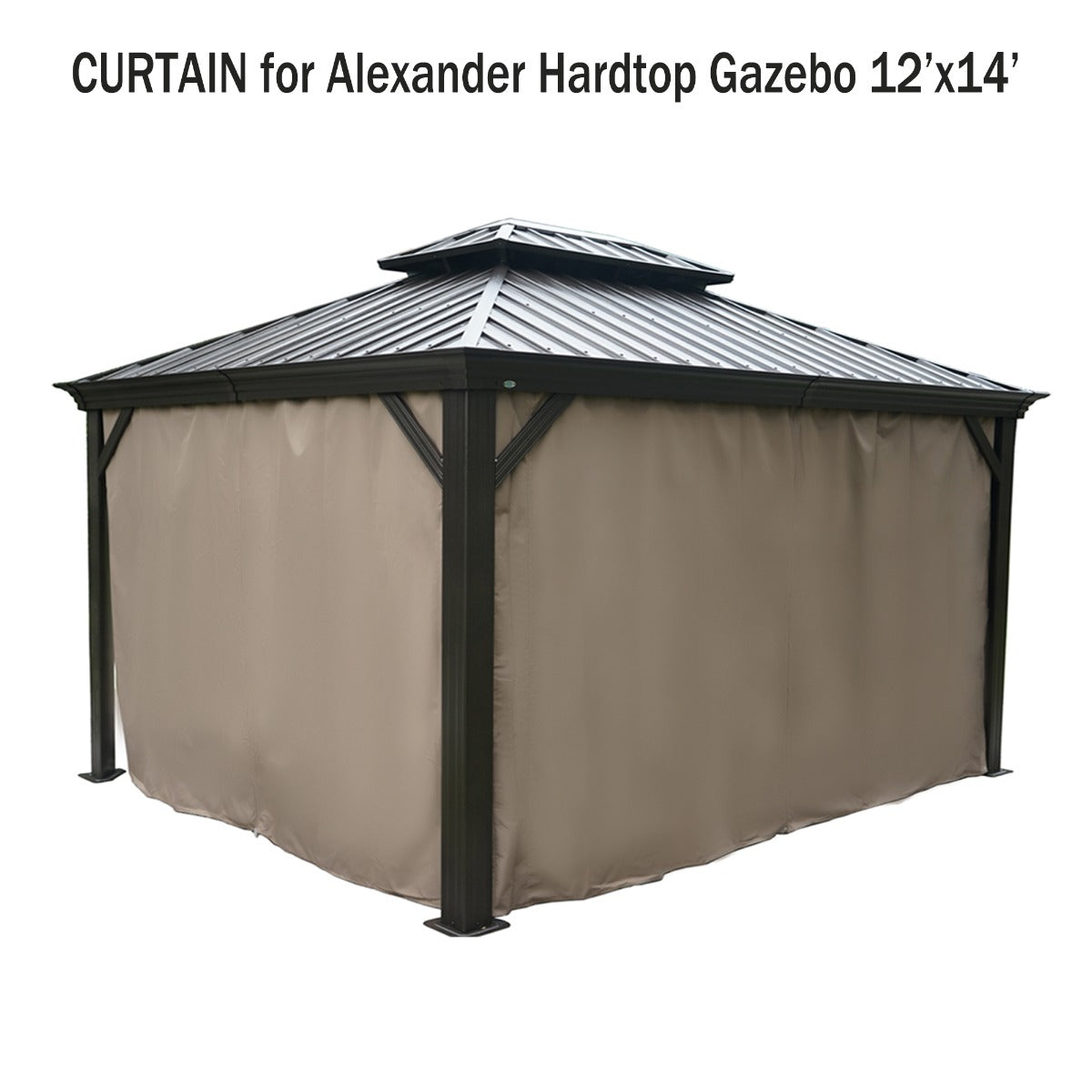 Kozyard Alexander 12'x14' Gazebo Curtain Set (2 Color Options)